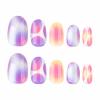 image:imageBABALAL Press on Nails Short Oval Fake Nails Blue Goth Glue ons Star Moon Y2k Design Supplies Art Swirl Galaxy Glossy Round 24Pcs Full Cover Acrylic False Nails for Women GirlsBNI318