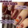 image:imageBABALAL Press on Nails Short Oval Fake Nails Blue Goth Glue ons Star Moon Y2k Design Supplies Art Swirl Galaxy Glossy Round 24Pcs Full Cover Acrylic False Nails for Women GirlsBNI317