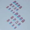 image:imageBABALAL Press on Nails Short Oval Fake Nails Blue Goth Glue ons Star Moon Y2k Design Supplies Art Swirl Galaxy Glossy Round 24Pcs Full Cover Acrylic False Nails for Women GirlsBNI319