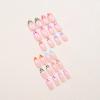 image:imageBABALAL Press on Nails Medium Round Fake Nails Red French Tip Glue on Bow Acrylic Nails Cute 24Pcs Glossy Stick on Valentine Artificial Manicure Oval False NailsBNPA110