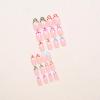 image:imageBABALAL Press on Nails Medium Round Fake Nails Red French Tip Glue on Bow Acrylic Nails Cute 24Pcs Glossy Stick on Valentine Artificial Manicure Oval False NailsBNPA110