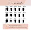 image:imageBABALAL Press on Nails Medium Round Fake Nails Red French Tip Glue on Bow Acrylic Nails Cute 24Pcs Glossy Stick on Valentine Artificial Manicure Oval False NailsBNPA125