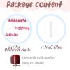 image:imageBABALAL Press on Nails Medium Round Fake Nails Red French Tip Glue on Bow Acrylic Nails Cute 24Pcs Glossy Stick on Valentine Artificial Manicure Oval False NailsBNPA117