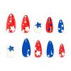 image:imageBABALAL Press on Nails Medium Round Fake Nails Red French Tip Glue on Bow Acrylic Nails Cute 24Pcs Glossy Stick on Valentine Artificial Manicure Oval False NailsBNPA118