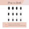 image:imageBABALAL Press on Nails Medium Round Fake Nails Red French Tip Glue on Bow Acrylic Nails Cute 24Pcs Glossy Stick on Valentine Artificial Manicure Oval False NailsBNPA124