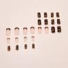 image:imageBABALAL Press on Nails Short Square Fake Nails Red and Gold Glue on Glitter Bling Shiny Supplie Manicure 24Pcs Glossy Full Cover False Nails Christmas Holiday New Year Stick onBNO304