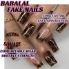 image:imageBABALAL Press on Nails Short Square Fake Nails Red and Gold Glue on Glitter Bling Shiny Supplie Manicure 24Pcs Glossy Full Cover False Nails Christmas Holiday New Year Stick onBNO304