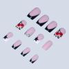 image:imageBABALAL Press on Nails Short Square Fake Nails Red and Gold Glue on Glitter Bling Shiny Supplie Manicure 24Pcs Glossy Full Cover False Nails Christmas Holiday New Year Stick onBNO306