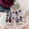 image:imageBABALAL Press on Nails Short Square Fake Nails Red and Gold Glue on Glitter Bling Shiny Supplie Manicure 24Pcs Glossy Full Cover False Nails Christmas Holiday New Year Stick onBNO320