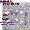image:imageBABALAL Press on Nails Short Square Fake Nails Red and Gold Glue on Glitter Bling Shiny Supplie Manicure 24Pcs Glossy Full Cover False Nails Christmas Holiday New Year Stick onBNO318