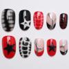 image:imageBABALAL Press on Nails Short Square Fake Nails Red and Gold Glue on Glitter Bling Shiny Supplie Manicure 24Pcs Glossy Full Cover False Nails Christmas Holiday New Year Stick onBNO307
