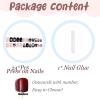 image:imageBABALAL Press on Nails Short Square Fake Nails Red and Gold Glue on Glitter Bling Shiny Supplie Manicure 24Pcs Glossy Full Cover False Nails Christmas Holiday New Year Stick onBNO303