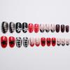 image:imageBABALAL Press on Nails Short Square Fake Nails Red and Gold Glue on Glitter Bling Shiny Supplie Manicure 24Pcs Glossy Full Cover False Nails Christmas Holiday New Year Stick onBNO307