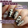 image:imageBABALAL Press on Nails Short Square Fake Nails Red and Gold Glue on Glitter Bling Shiny Supplie Manicure 24Pcs Glossy Full Cover False Nails Christmas Holiday New Year Stick onBNO312