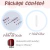 image:imageBABALAL Press on Nails Short Square Fake Nails Red and Gold Glue on Glitter Bling Shiny Supplie Manicure 24Pcs Glossy Full Cover False Nails Christmas Holiday New Year Stick onBNO306
