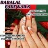 image:imageBABALAL Round Press on Nails Medium Fake Nails Red Glue on Nails Christmas Santa Decoration Acrylic Nails 24PCS Oval Manicure False Nails for Women and GirlsBBXMAS07