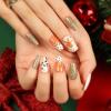 image:imageBABALAL Round Press on Nails Medium Fake Nails Red Glue on Nails Christmas Santa Decoration Acrylic Nails 24PCS Oval Manicure False Nails for Women and GirlsBBXMAS07