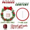 image:imageBABALAL Round Press on Nails Medium Fake Nails Red Glue on Nails Christmas Santa Decoration Acrylic Nails 24PCS Oval Manicure False Nails for Women and GirlsBBXMAS12