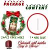 image:imageBABALAL Round Press on Nails Medium Fake Nails Red Glue on Nails Christmas Santa Decoration Acrylic Nails 24PCS Oval Manicure False Nails for Women and GirlsBBXMAS07