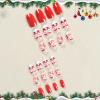 image:imageBABALAL Round Press on Nails Medium Fake Nails Red Glue on Nails Christmas Santa Decoration Acrylic Nails 24PCS Oval Manicure False Nails for Women and GirlsBBXMAS11