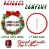 image:imageBABALAL Round Press on Nails Medium Fake Nails Red Glue on Nails Christmas Santa Decoration Acrylic Nails 24PCS Oval Manicure False Nails for Women and GirlsBBXMAS01