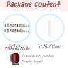 image:imageBABALAL Short Round Press on Nails  Purple Fake Nails Glitter Shiny Design Heart Moon Star Trendy Y2k Glossy Acrylic False Nails with CharmBFNZ002