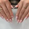 image:imageBABALAL Short Round Press on Nails  Purple Fake Nails Glitter Shiny Design Heart Moon Star Trendy Y2k Glossy Acrylic False Nails with CharmBFNZ003