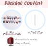 image:imageBABALAL Short Round Press on Nails  Purple Fake Nails Glitter Shiny Design Heart Moon Star Trendy Y2k Glossy Acrylic False Nails with CharmBFNZ006