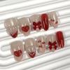 image:imageBABALAL Short Round Press on Nails  Purple Fake Nails Glitter Shiny Design Heart Moon Star Trendy Y2k Glossy Acrylic False Nails with CharmBFNZ009