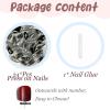 image:imageBABALAL Short Round Press on Nails  Purple Fake Nails Glitter Shiny Design Heart Moon Star Trendy Y2k Glossy Acrylic False Nails with CharmBFNZ013