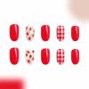 image:imageBABALAL Short Round Press on Nails  Purple Fake Nails Glitter Shiny Design Heart Moon Star Trendy Y2k Glossy Acrylic False Nails with CharmBFNZ014