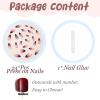 image:imageBABALAL Short Round Press on Nails  Purple Fake Nails Glitter Shiny Design Heart Moon Star Trendy Y2k Glossy Acrylic False Nails with CharmBFNZ019