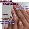 image:imageBABALAL Short Round Press on Nails  Purple Fake Nails Glitter Shiny Design Heart Moon Star Trendy Y2k Glossy Acrylic False Nails with CharmBFNZ022