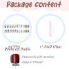 image:imageBABALAL Winter Press on Nails Long Square Fake Nails Black French Tip Glitter Bling Glue on Snowflake Charm Luxury New Year Design 24Pcs Full Cover False Acrylic Nails New YearANRb15heart
