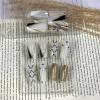 image:imageBABALAL Winter Press on Nails Long Square Fake Nails Black French Tip Glitter Bling Glue on Snowflake Charm Luxury New Year Design 24Pcs Full Cover False Acrylic Nails New YearANRb15heart
