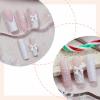image:imageBABALAL Winter Press on Nails Long Square Fake Nails Black French Tip Glitter Bling Glue on Snowflake Charm Luxury New Year Design 24Pcs Full Cover False Acrylic Nails New YearANRb08