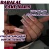 image:imageBABALAL Winter Press on Nails Long Square Fake Nails Black French Tip Glitter Bling Glue on Snowflake Charm Luxury New Year Design 24Pcs Full Cover False Acrylic Nails New YearANRb06pink