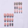 image:imageBABALAL Winter Press on Nails Long Square Fake Nails Black French Tip Glitter Bling Glue on Snowflake Charm Luxury New Year Design 24Pcs Full Cover False Acrylic Nails New YearANRb15blue