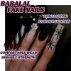 image:imageBABALAL Winter Press on Nails Long Square Fake Nails Black French Tip Glitter Bling Glue on Snowflake Charm Luxury New Year Design 24Pcs Full Cover False Acrylic Nails New YearANRb15snow