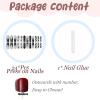 image:imageBABALAL Winter Press on Nails Long Square Fake Nails Black French Tip Glitter Bling Glue on Snowflake Charm Luxury New Year Design 24Pcs Full Cover False Acrylic Nails New YearANRb15snow