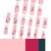 image:imageBABALAL Winter Press on Nails Long Square Fake Nails Black French Tip Glitter Bling Glue on Snowflake Charm Luxury New Year Design 24Pcs Full Cover False Acrylic Nails New YearANRb12