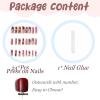 image:imageBABALAL Winter Press on Nails Long Square Fake Nails Black French Tip Glitter Bling Glue on Snowflake Charm Luxury New Year Design 24Pcs Full Cover False Acrylic Nails New YearANRb04cherry