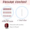 image:imageBABALAL Winter Press on Nails Long Square Fake Nails Black French Tip Glitter Bling Glue on Snowflake Charm Luxury New Year Design 24Pcs Full Cover False Acrylic Nails New YearANRb06pink
