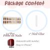 image:imageBABALAL Winter Press on Nails Long Square Fake Nails Black French Tip Glitter Bling Glue on Snowflake Charm Luxury New Year Design 24Pcs Full Cover False Acrylic Nails New YearANRb04bling