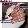 image:imageBABALAL Winter Press on Nails Long Square Fake Nails Black French Tip Glitter Bling Glue on Snowflake Charm Luxury New Year Design 24Pcs Full Cover False Acrylic Nails New YearANRb03tortoise