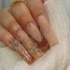 image:imageBABALAL Winter Press on Nails Long Square Fake Nails Black French Tip Glitter Bling Glue on Snowflake Charm Luxury New Year Design 24Pcs Full Cover False Acrylic Nails New YearANRb04bling