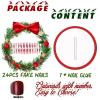 image:imageBABALAL Winter Press on Nails Long Square Fake Nails Black French Tip Glitter Bling Glue on Snowflake Charm Luxury New Year Design 24Pcs Full Cover False Acrylic Nails New YearANRb09