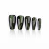 image:imageBABALAL Winter Press on Nails Long Square Fake Nails Black French Tip Glitter Bling Glue on Snowflake Charm Luxury New Year Design 24Pcs Full Cover False Acrylic Nails New YearANRb22
