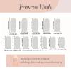 image:imageBABALAL Winter Press on Nails Long Square Fake Nails Black French Tip Glitter Bling Glue on Snowflake Charm Luxury New Year Design 24Pcs Full Cover False Acrylic Nails New YearANRb03chrome