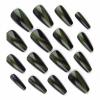 image:imageBABALAL Winter Press on Nails Long Square Fake Nails Black French Tip Glitter Bling Glue on Snowflake Charm Luxury New Year Design 24Pcs Full Cover False Acrylic Nails New YearANRb22